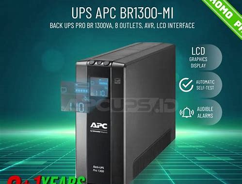 BACK UPS PRO BR 1300VA, 8 OUTLETS, AVR, LCD INTERFACE