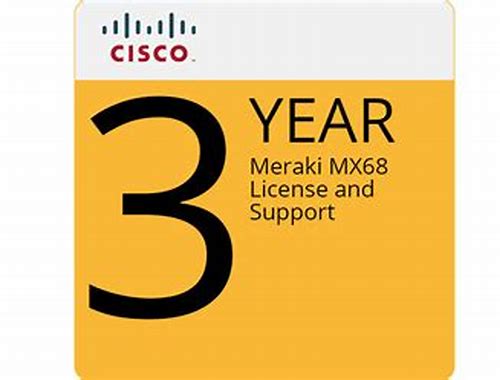 MERAKI MX68 ADVANCED SECURITY LICENSE AND SUPPORT, 3YR