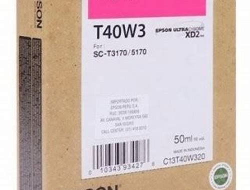 CARTUCHO DE TINTA MAGENTA EPSON® TV40 PARA PLOTTER T3170, T3170M, T5170