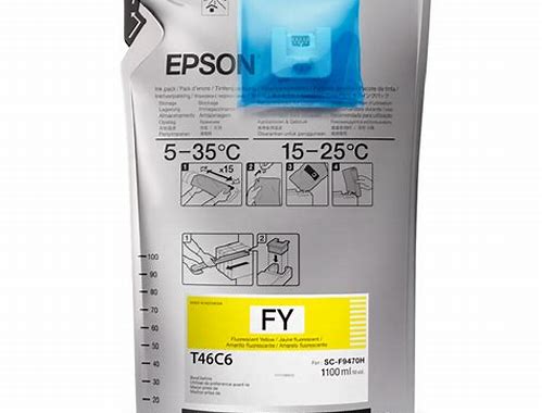 CARTUCHO DE TINTA EPSON® ULTRACHROME DS AMARILLA FLUOR 2LTRS, PARA PLOTTER DE SUBLIMACIÓN F9470H
