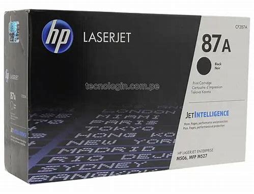 TONER HP NEGRO 87 P/LASERJET ENTERPRISE M501/M506/MFP M527 - REF. HEWCF287A