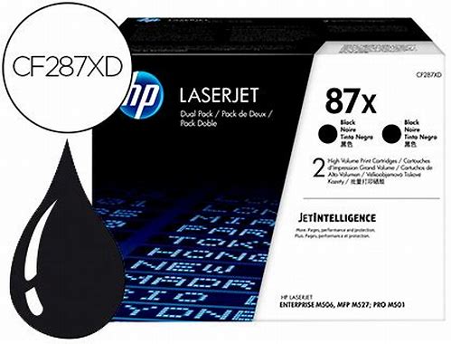 TONER HP NEGRO 87 P/LASERJET ENTERPRISE M501/M506/MFP M527 - REF. HEWCF287X