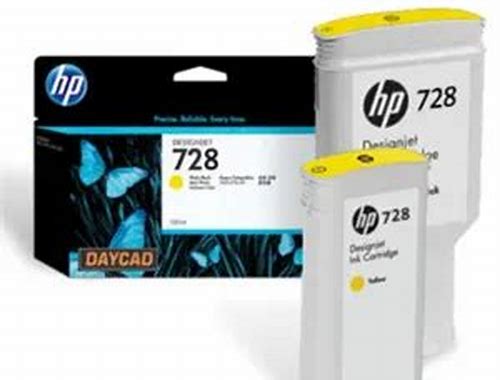 CARTUCHO HP 728 DE TINTA AMARILLA P/DESIGNJET HP T730/T830 DE 130 ML