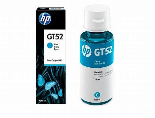 BOTELLA DE TINTA HP COLOR CYAN GT52 PARA HP GT 5810/5820, INK TANK 315 Y 415, SMART TANK 500/515/530