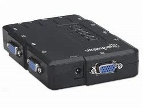 MANHATTAN KVM DE 4 PUERTOS COMPACTO, USB WITH CABLES AND AUDIO