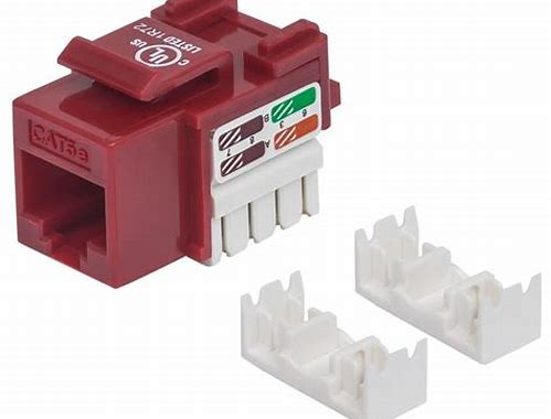 INTELLINET CONECTOR CAT5E KETSTONE JACK-ROJO