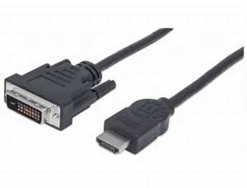 CABLE PARA MONITOR - HDMI MACHO A DVI-D 24+1 MACHO, ENLACE DUAL, NEGRO, 1.8M.