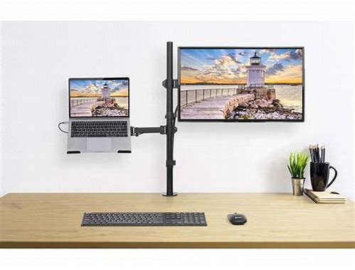 SOPORTE COMBINADO DE ESCRITORIO PARA LAPTOP Y MONITOR DE 13" A 32"