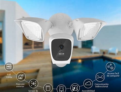 NEXXT HOME CAMARA WIFI PARA EXTERIOR CON REFLECTORES LED 1080P